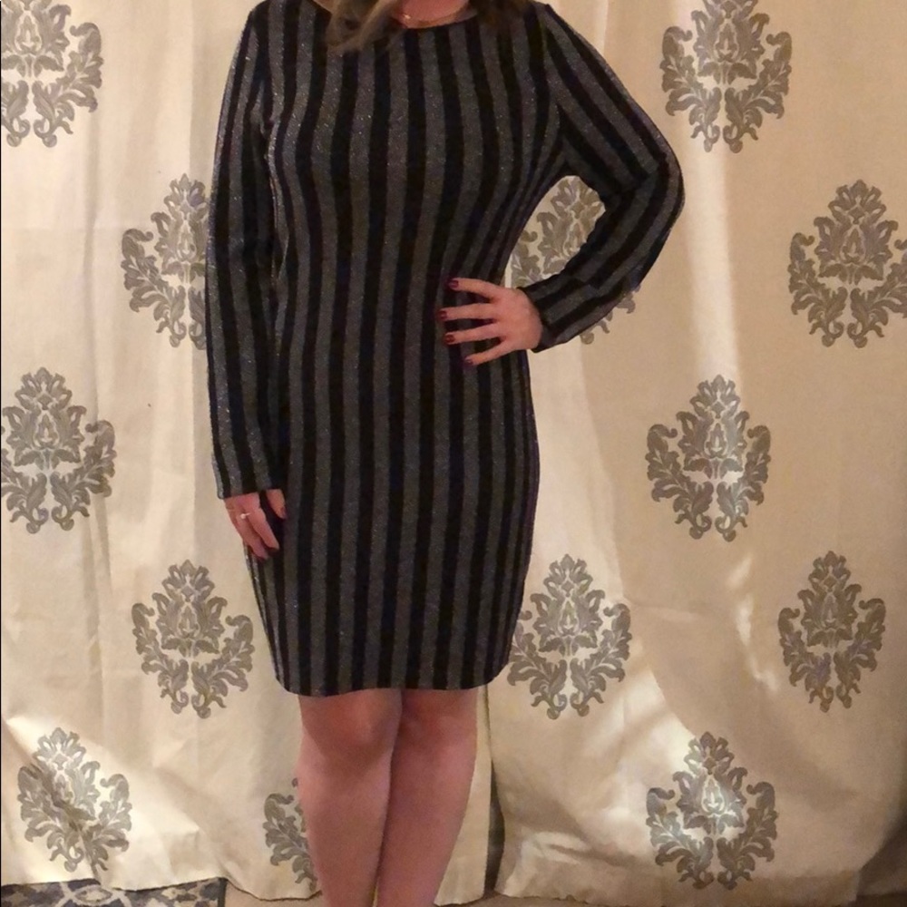 Better be fun sparkly striped dress